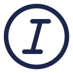 Text Italic Circle SVG Icon